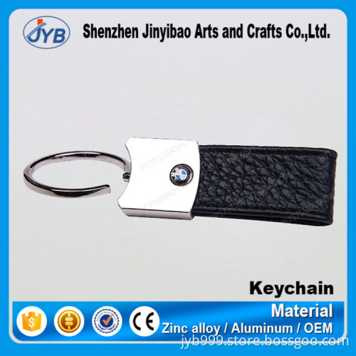 Wholesale High Quality cheap custom leather keychain